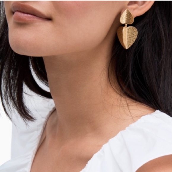 NWT Kate Spade Metal Petal Drop Silver Earrings - Picture 4 of 4